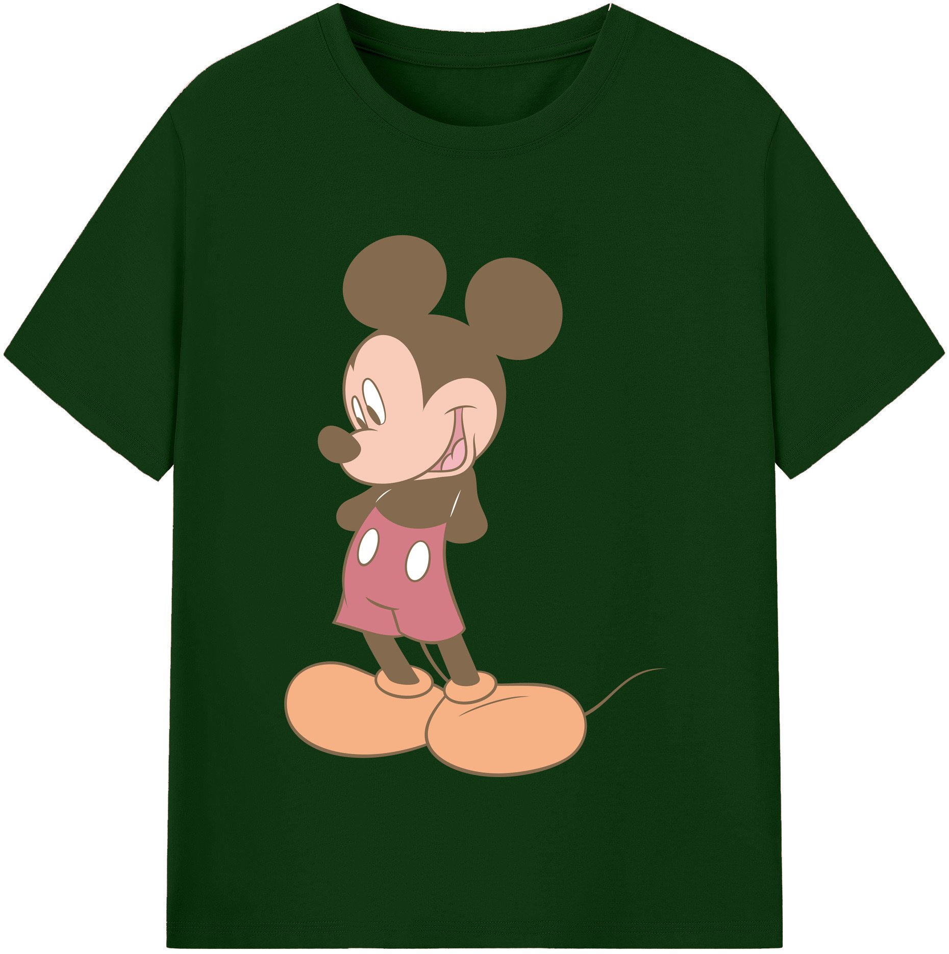 （画像用） ミッキーマウス Mickey Mouse 綿100％半袖Tシャツ（フロントプリント）